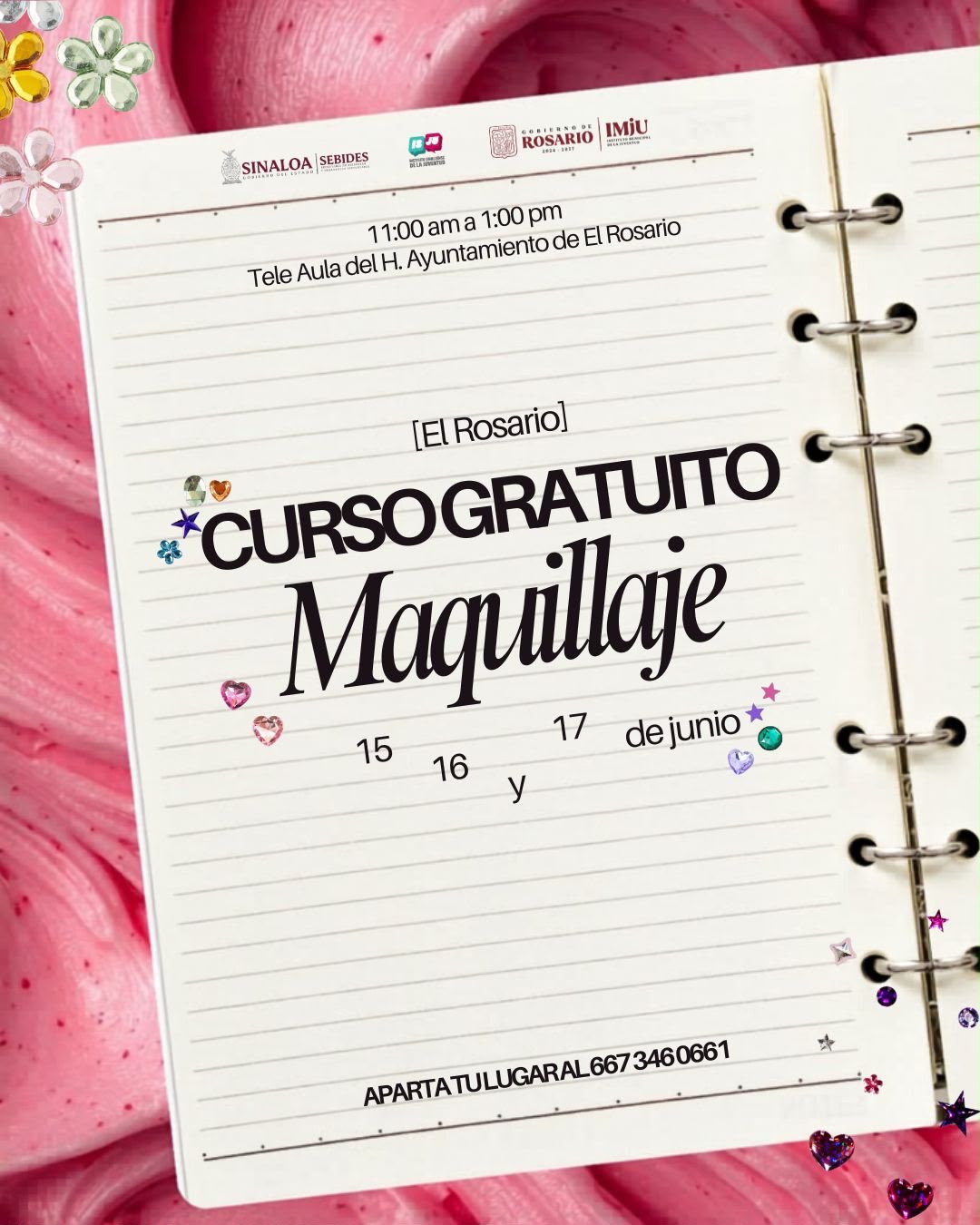Gobierno de Rosario invita a jóvenes a participar en curso gratuito de maquillaje
